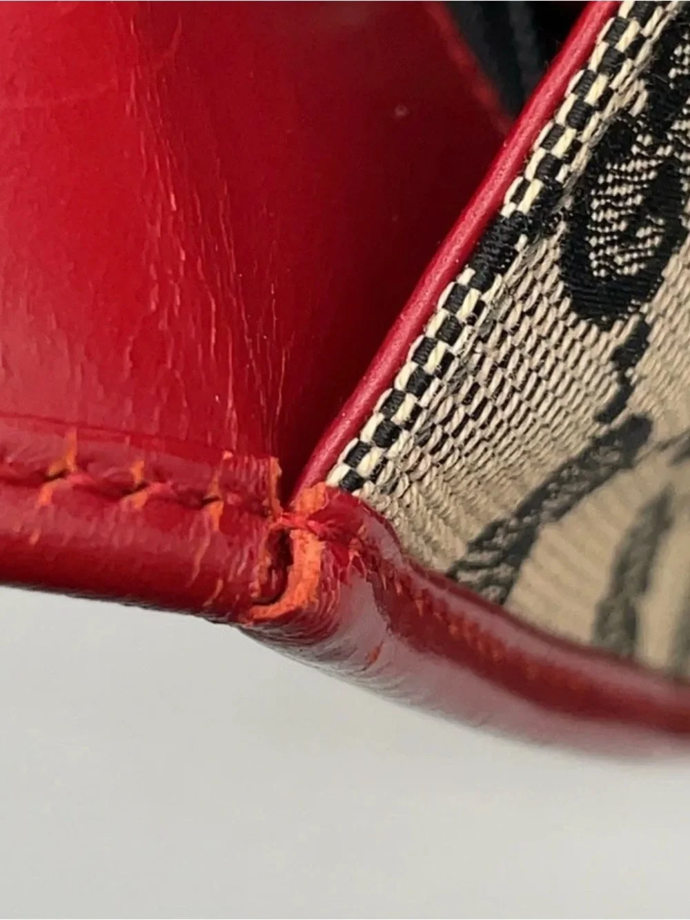 Auth Gucci Jackie GG Canvas Leather Red 002.1067 Shoulder Bag W/Dustbag